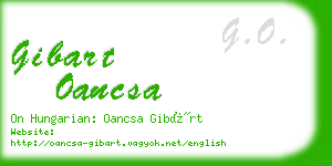 gibart oancsa business card